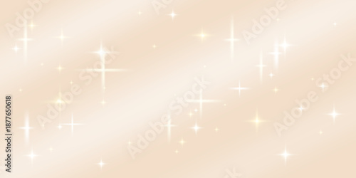 Foil glam beige gradient background. Blinking neutral silk fabric. Creame shimmering texture with pearl caramel colors for elegant abstract wedding backdrop. Cover starry decor. Pale gradation vector.