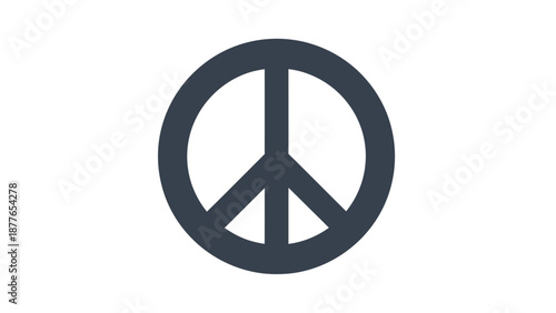 Peace symbol graphic illustration on a clean white background.