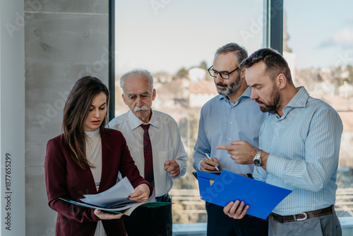 Multi-Generational Business Team Working Together in Modern Office – Mixed Generations