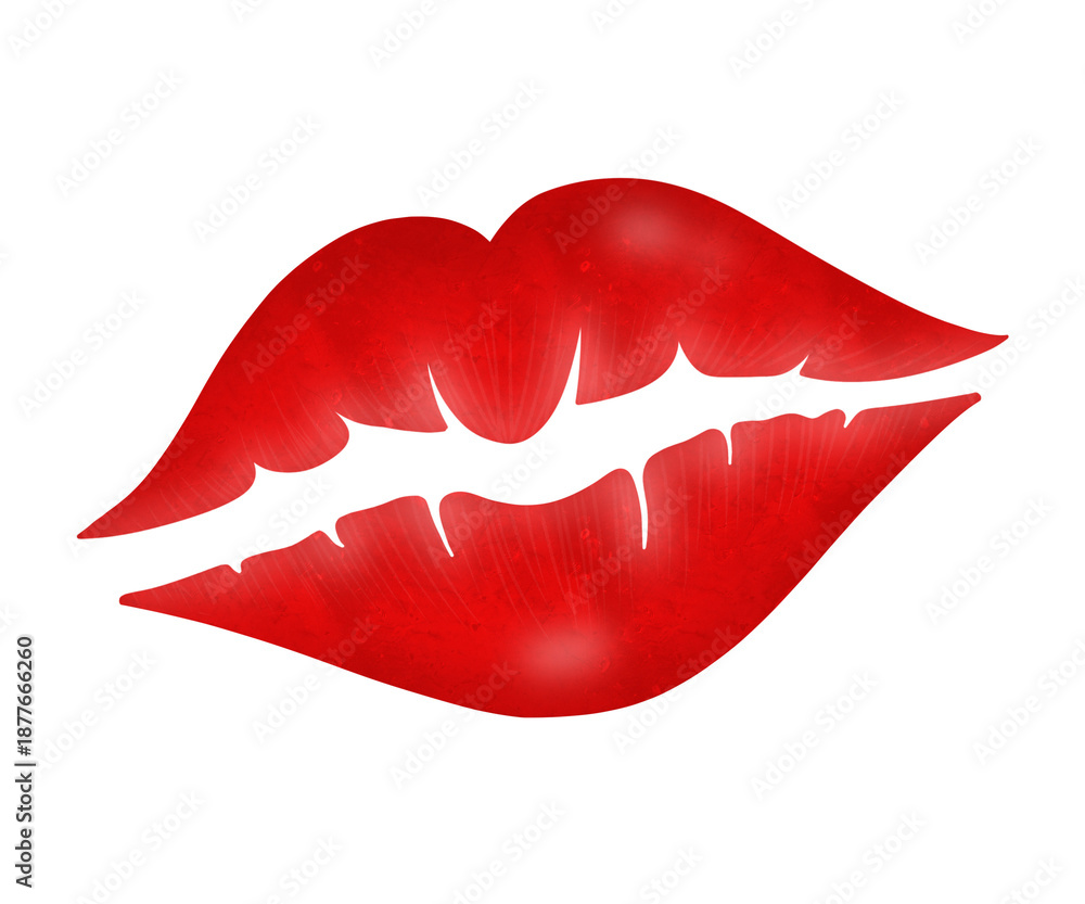 Fototapeta premium red lips isolated