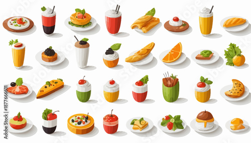vector of food cute