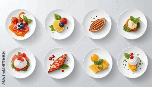 vector of food cute