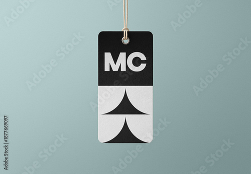 Hanging Clothing Tag Mockup