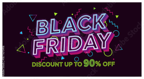 Black Friday Sale Discount Offer Banner.