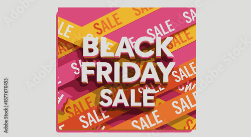 Black Friday Sale Promotional Signage Display.