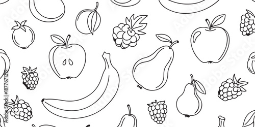 Seamless Pattern of Fruits A Delicious and Refreshing Design for Various Uses