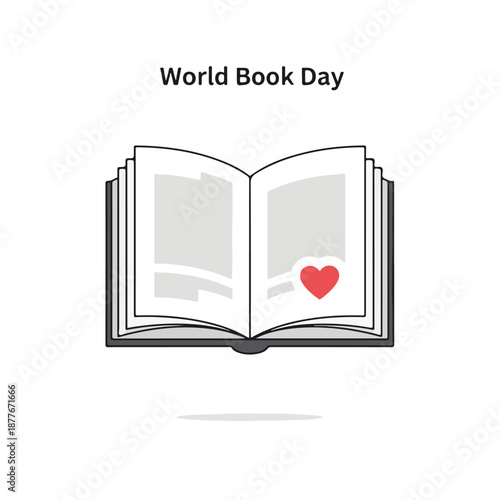 A heart on a book page