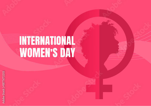 International women's day banner -  vector illustration