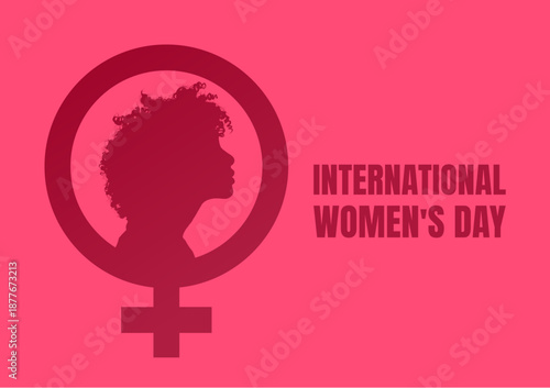International women's day banner -  vector illustration