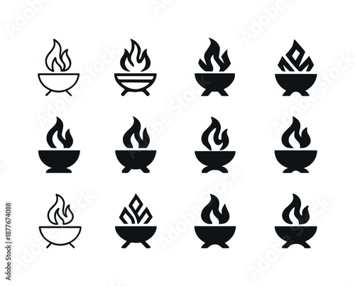 Indigenous Experience Logos. Cultural heritage tours and indigenous experiences. Icon set. Set Logo of cultural heritage tours and indigenous experiences: