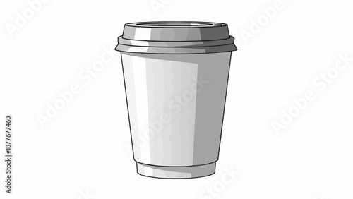 a shiny metal disposable cup with a lid on top