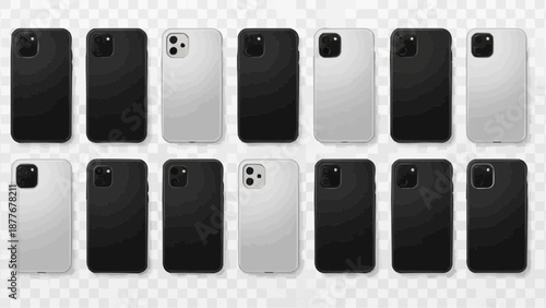 Collection of various smartphone back covers in different colors and designs