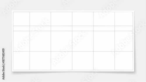 A blank grid template with twenty rectangular cells high quality professional