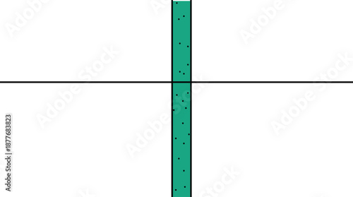The drawing simulates a diagram of the device in the form of a structure with a green column and atoms inside.