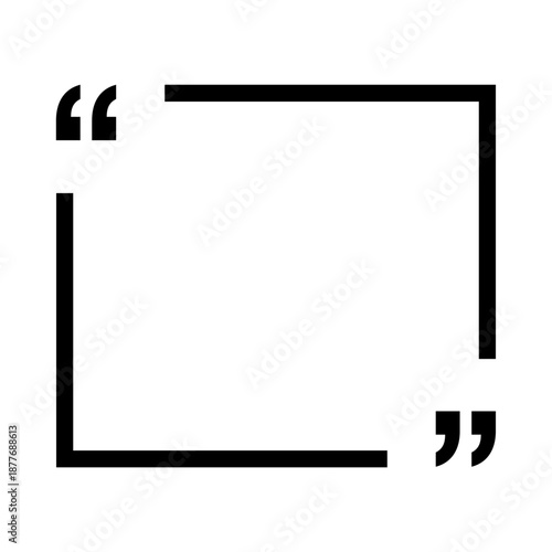 Quote bubble icon stock illustration