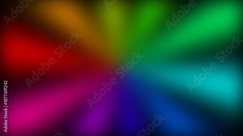 Abstract Colorful Radial Gradient Background with Smooth Blurred Light Spectrum