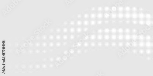 Dot white gray wave light technology texture background. Abstract big data digital concept.