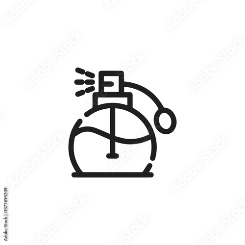 Perfume icon vector. Linear style sign for mobile concept and web design. Perfume symbol illustration. Pixel vector graphics - Vector.