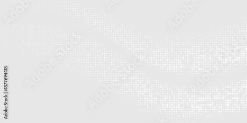 Dot white gray wave light technology texture background. Abstract big data digital concept.vector illustration.