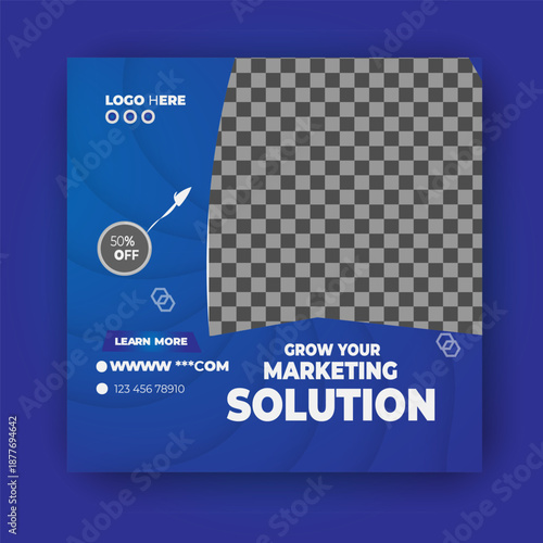 Grow your business solution Social Media Post Design.
