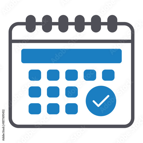 Cycle Calendar Vector Icon which can easily modify or edit