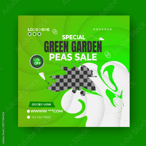 Special peas sale Social Media Post Design.