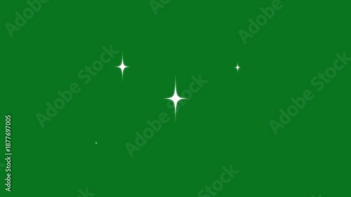 Magic glitter sparkle trail with twinkle stars animation, glowing doodle stars, fairy dust bursts, sparkling star confetti fountain, luxury glitter effects for on green screen background