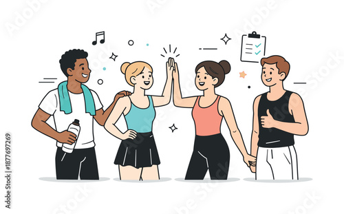 Joyful Dance Rehearsal. Dance rehearsal progress. Dancers smiling after a successful run-through. Sense of progress, discipline, and shared achievement.