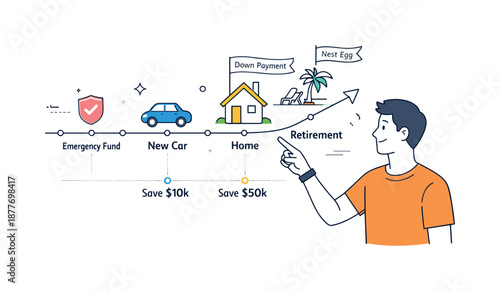 Savings Goals Timeline. feminine skincare. Colorful isometric vector icons set of feminine skincare: hydrating mask, exfoliating scrub, night cream, day cream,