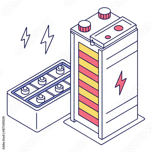 Battery Material Science Concept Featuring Layered Internal Structure for Energy Storage Technology