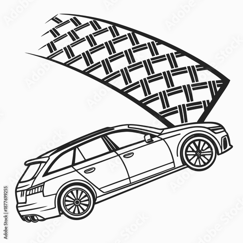 Carbon Fiber Material Concept Featuring Woven Geometric Pattern for High-Strength Engineering Solutions