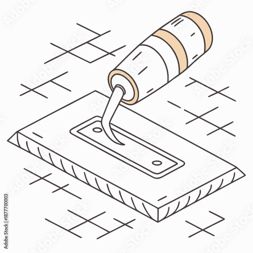 Surface treatment material illustration featuring coated geometric elements for corrosion resistance and industrial finishing