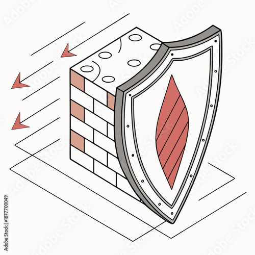 Thermal barrier material concept with layered shield blocking extreme heat for aerospace and industrial furnace applications