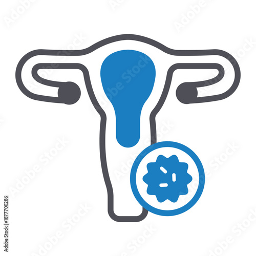 Uterus Infection Vector Icon which can easily modify or edit