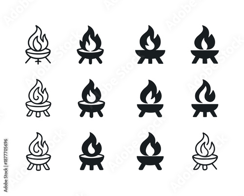 Indigenous Experience Logos. Cultural heritage tours and indigenous experiences. Icon set. Set Logo of cultural heritage tours and indigenous experiences: