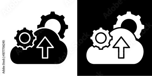 Saas  Icon Set White Glyph Style Collection