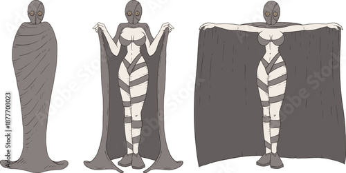 Imaginative witch set costume draw