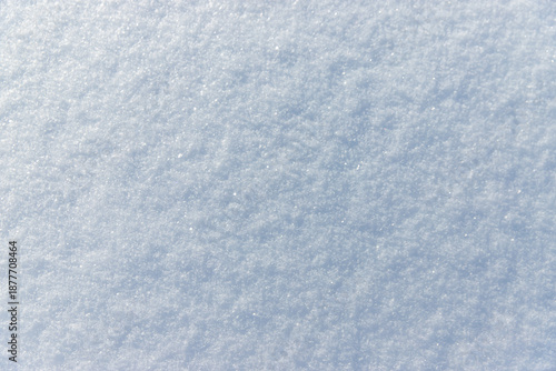 Obraz na plátne Snow texture background close-up. Selective focus.