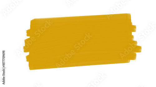 Abstract yellow paint brush stroke texture isolated on transparent background for modern design banners posters branding templates and creative digital artwork.