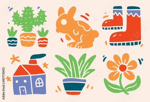 design set illustration doodle handdrawn essential cartoon outline drawing