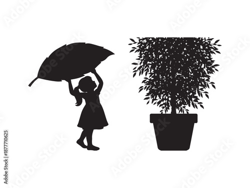 young woman with umbrella