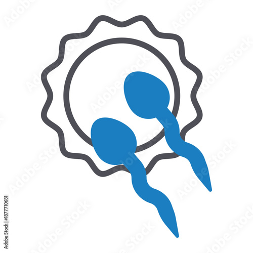 Egg Fertilization Vector Icon which can easily modify or edit