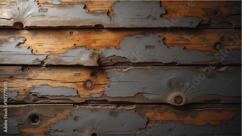 Old wooden background. Weathered old wooden surface. Old wood planks background. Wood texture.