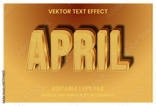 editable April effect text

