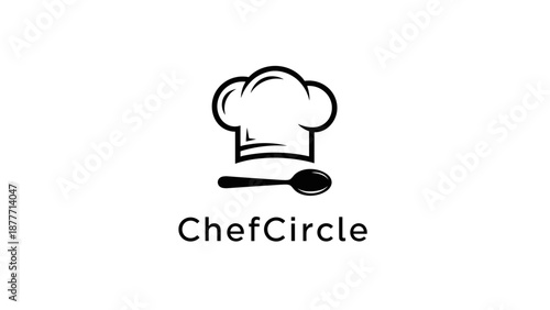 Chef Hat and Spoon Logo Design.