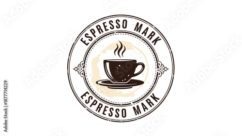 Espresso Mark Coffee Cup Logo Design.