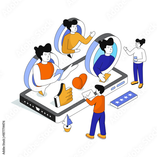 An illustration design of group communication 