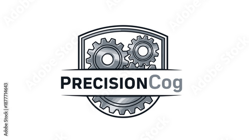 Precision Cog Gears Logo Design Element.