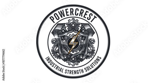Powercrest Industrial Strength Solutions Company Logo.