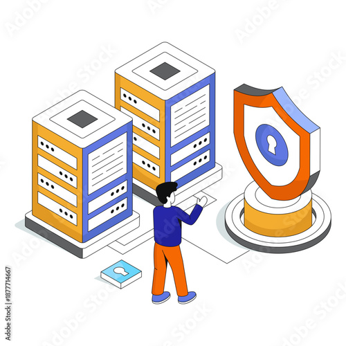 An illustration design of server security 